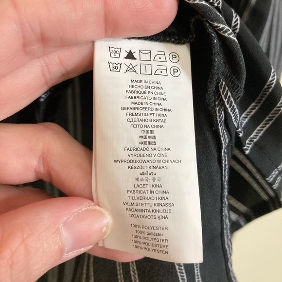 Michael Kors Black & White Striped Blouse - Picture 4 of 5